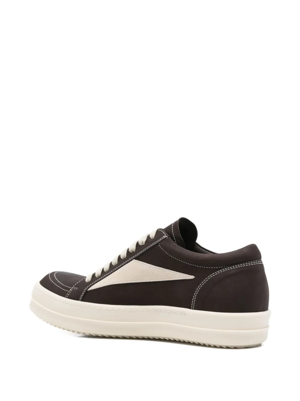 Rick Owens leather low-top sneakers Brown