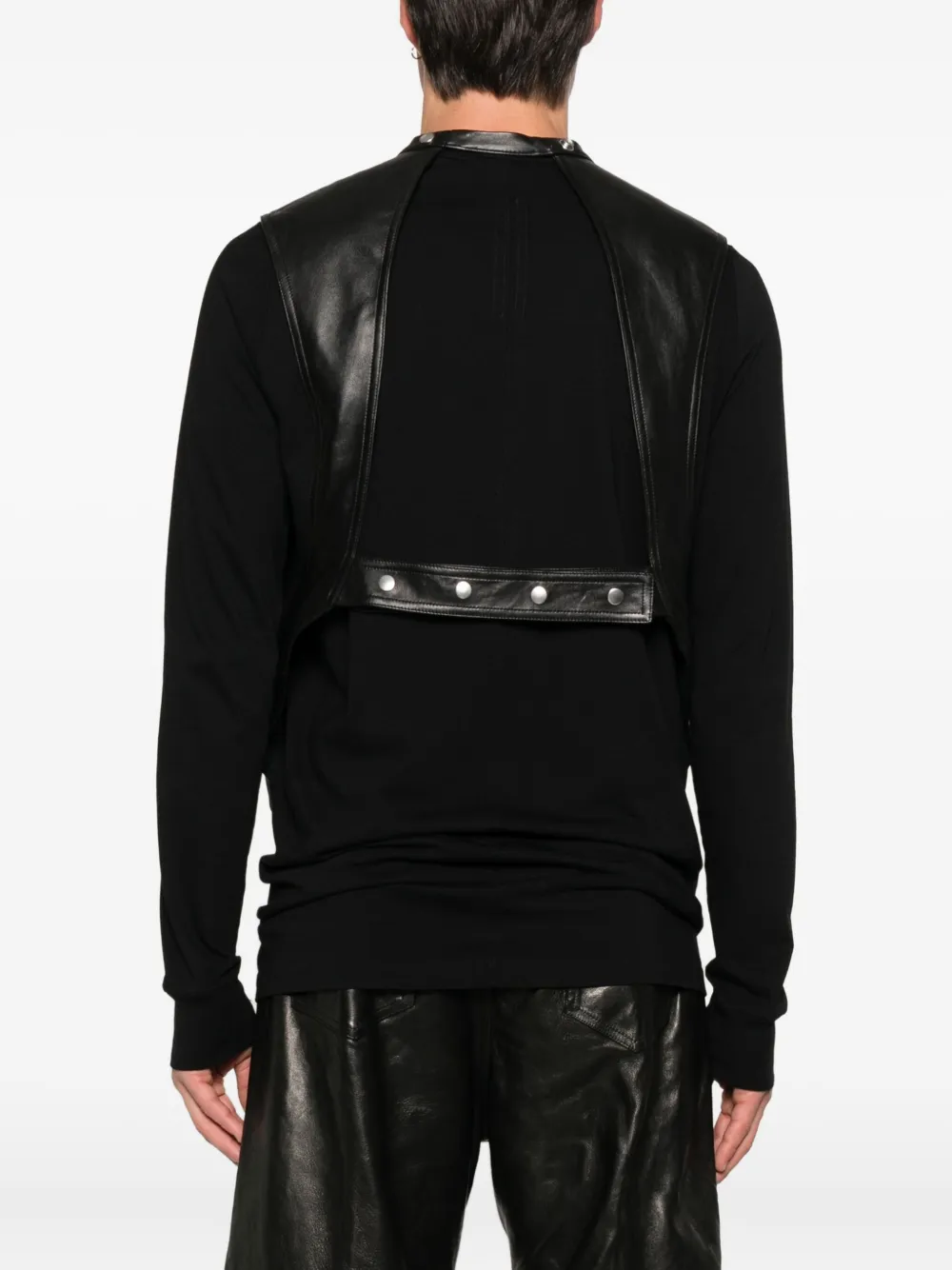 Rick Owens leather vest Zwart