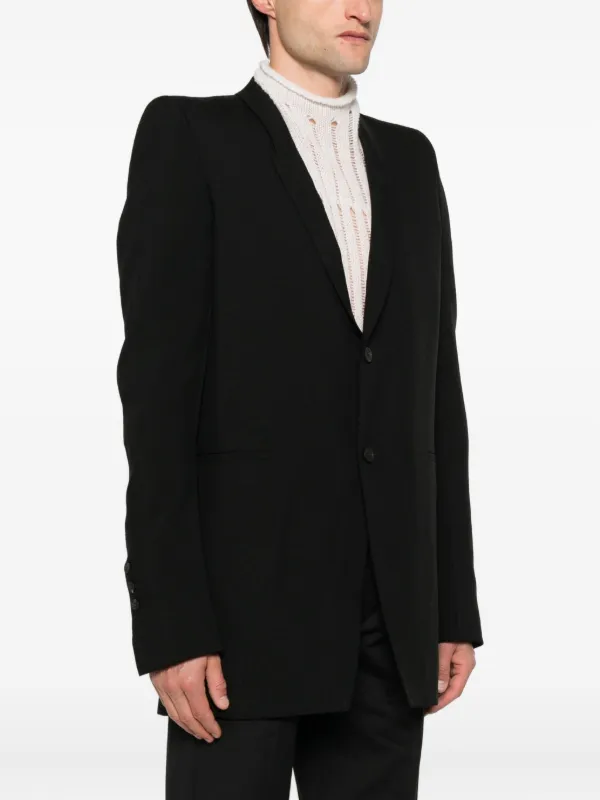 Rick Owens Dirt Tailored LS ジャケット | ブラック | FARFETCH JP