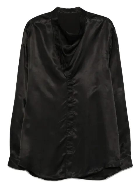 Rick Owens chemise en soie à col bénitier