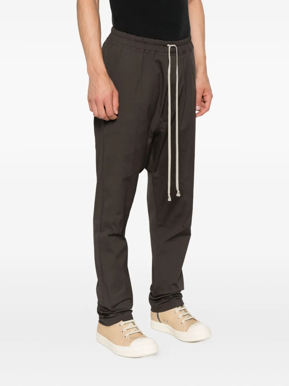 Rick Owens Straight broek met trekkoord Bruin