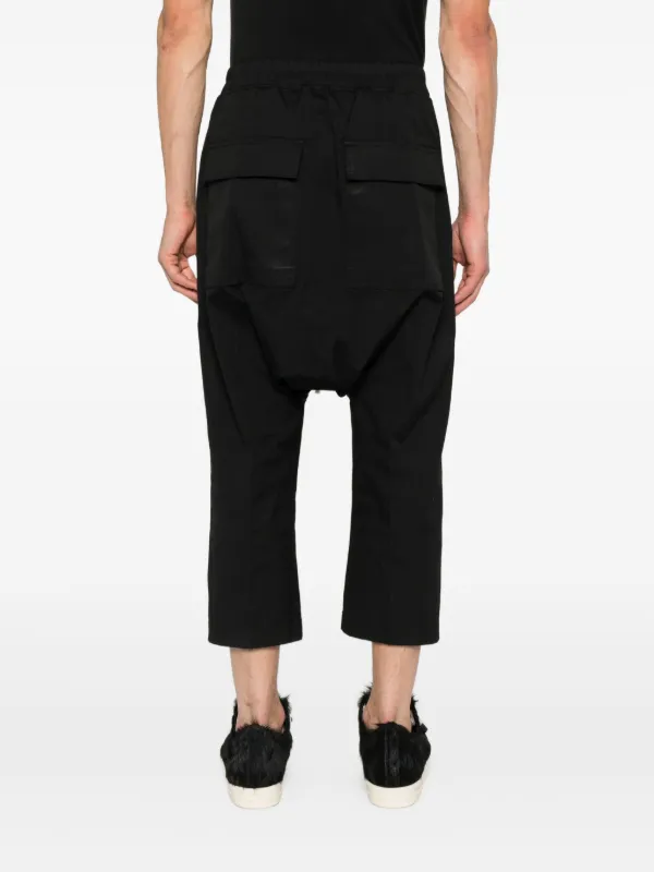 Rick Owens Drawstring Cropped Trousers | Black | FARFETCH