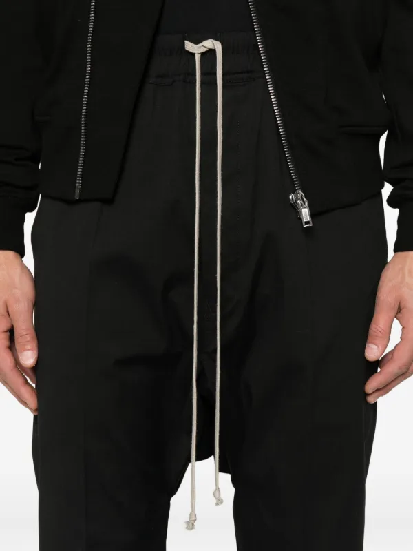 Rick Owens Drawstring Cropped Trousers | Black | FARFETCH