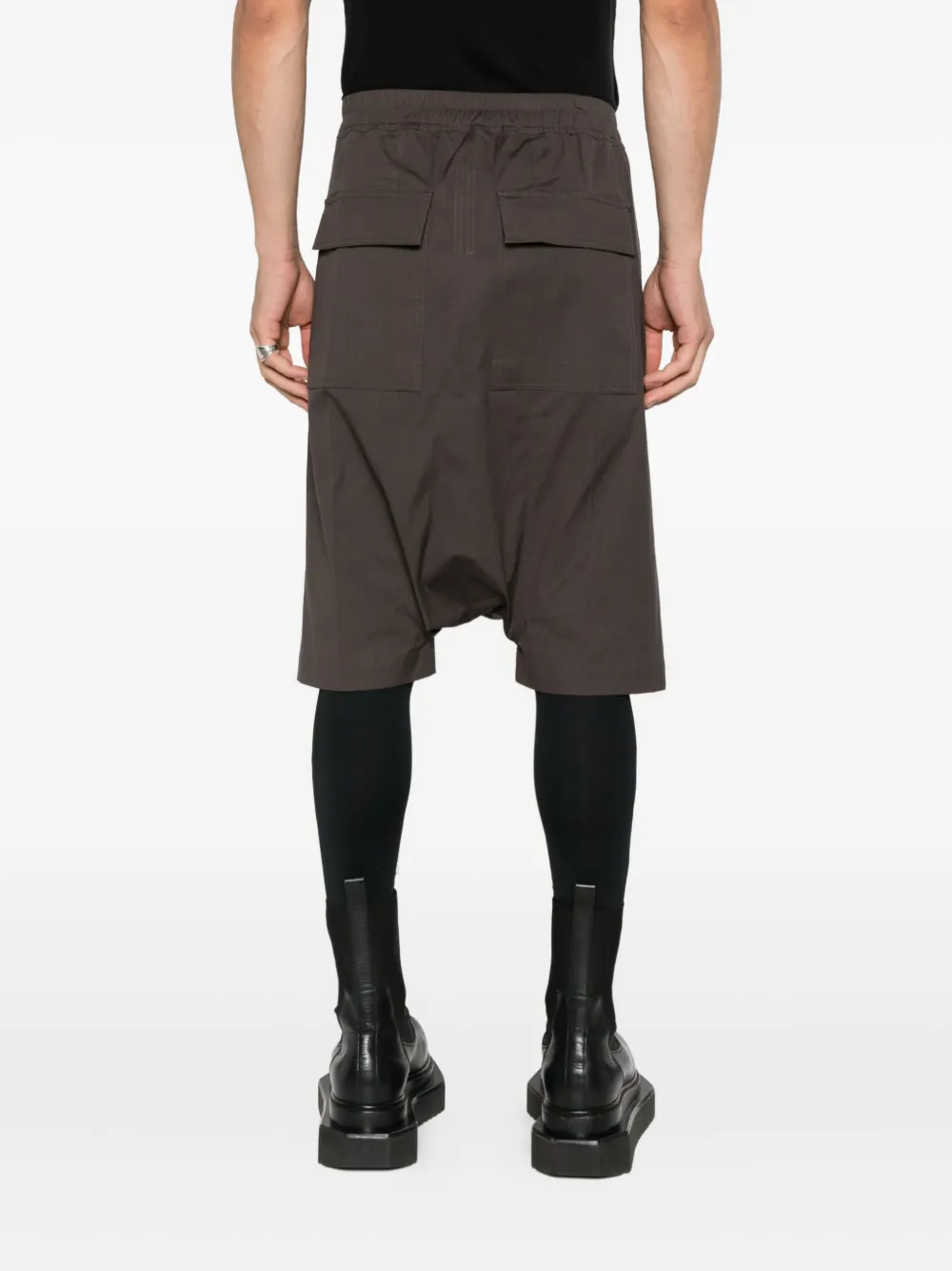 Rick Owens Drawstring Bermuda Shorts In Gray