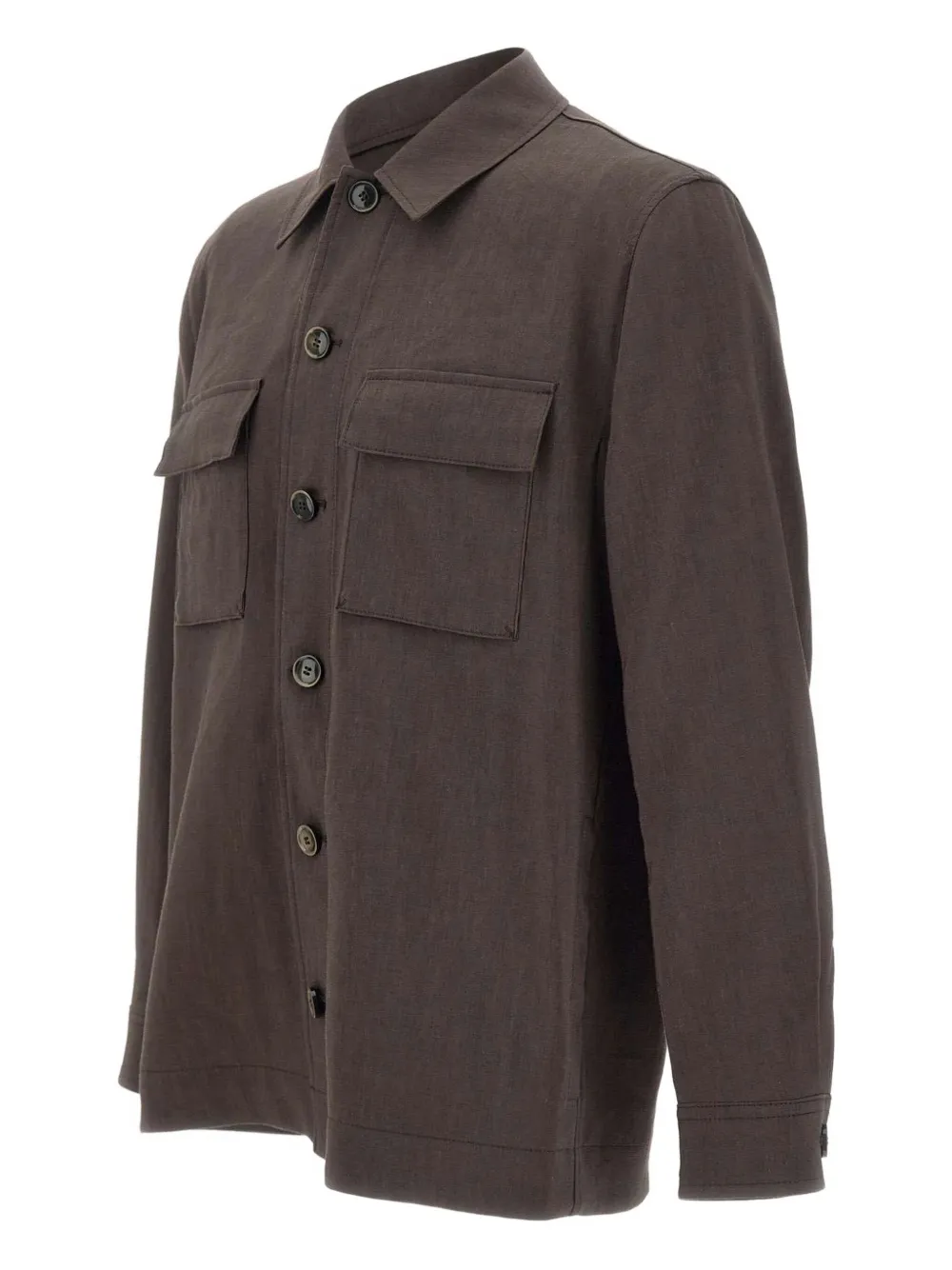 BOSS Gemêleerd shirtjack Bruin