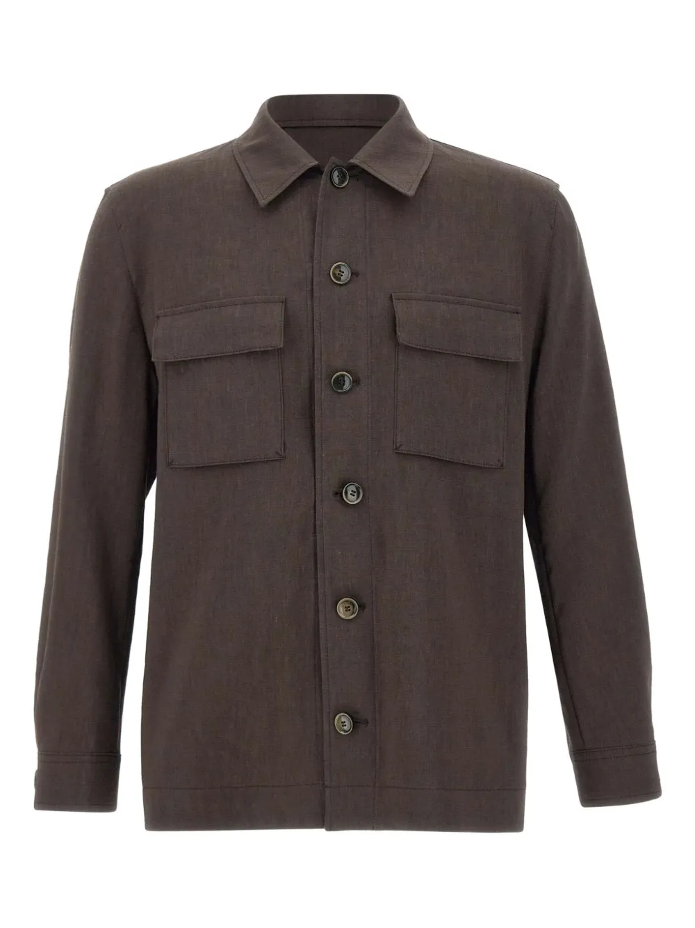 BOSS Gemêleerd shirtjack Bruin