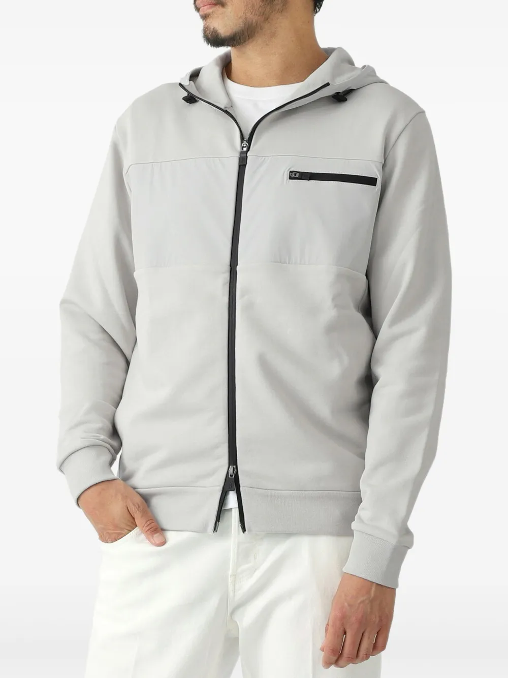 Herno Katoenen jack met capuchon Grijs