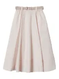 TWINSET belted midi skirt - Neutrals