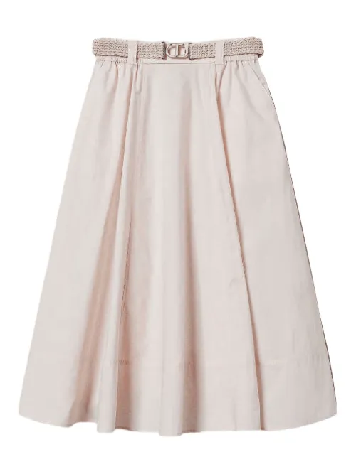 Jupe mi-longue à taille ceinturée - TWINSET - Modalova