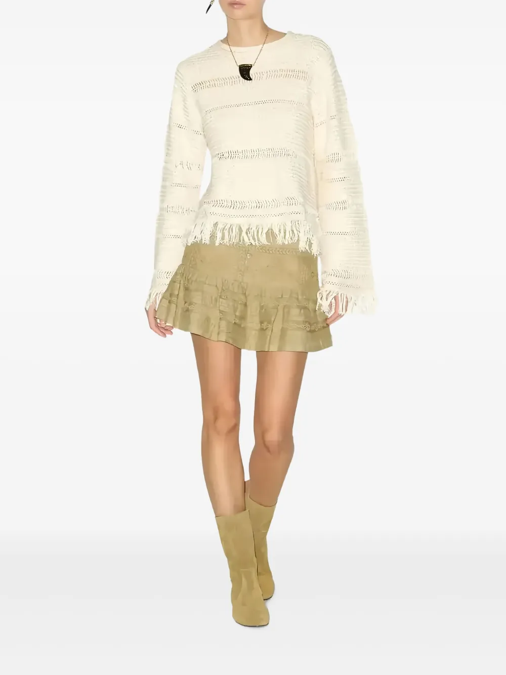ISABEL MARANT fringe-detailing jumper | Knitted Sweaters | Image 2