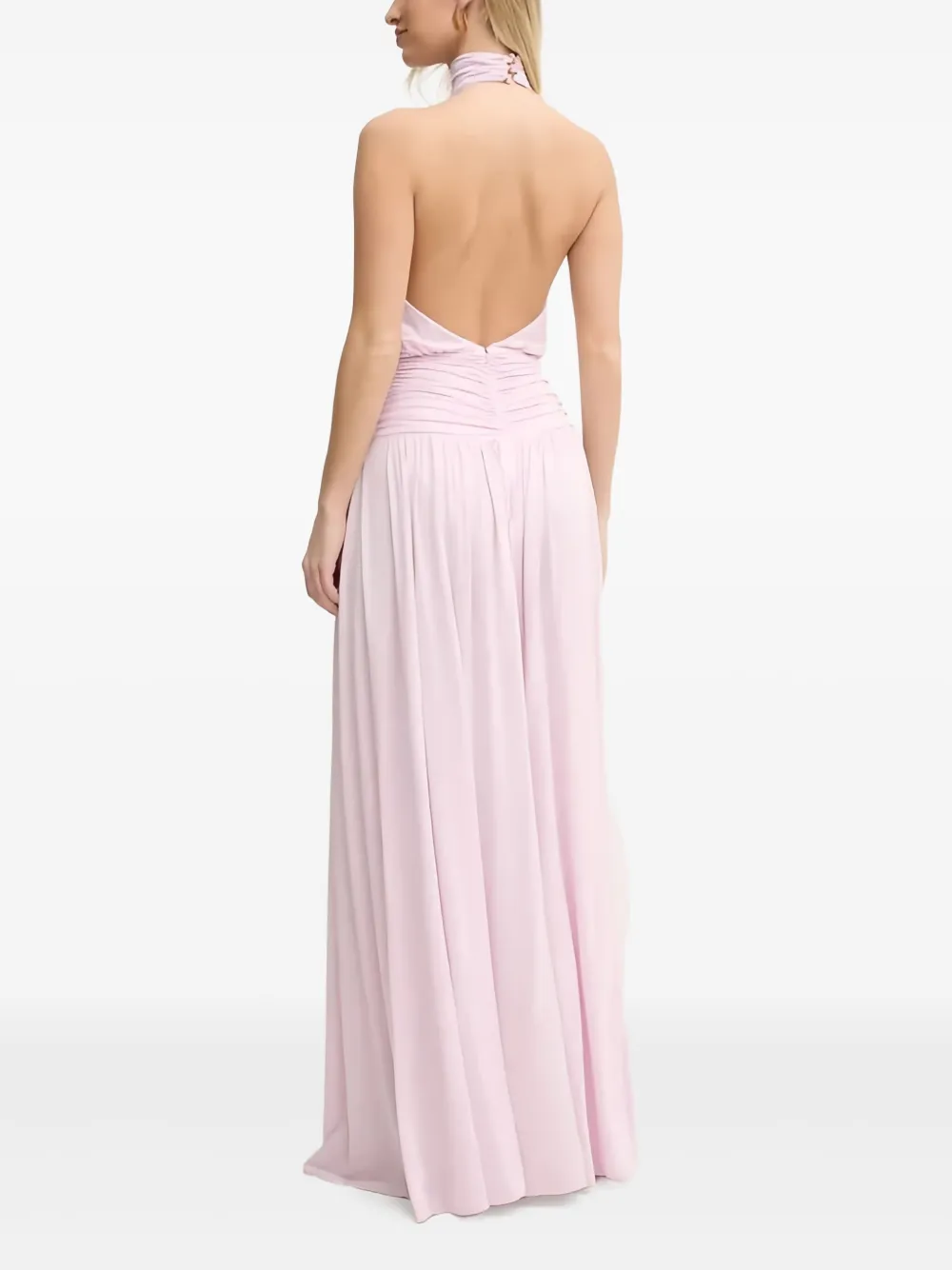 Elisabetta Franchi Gedrapeerde maxi-jurk Roze
