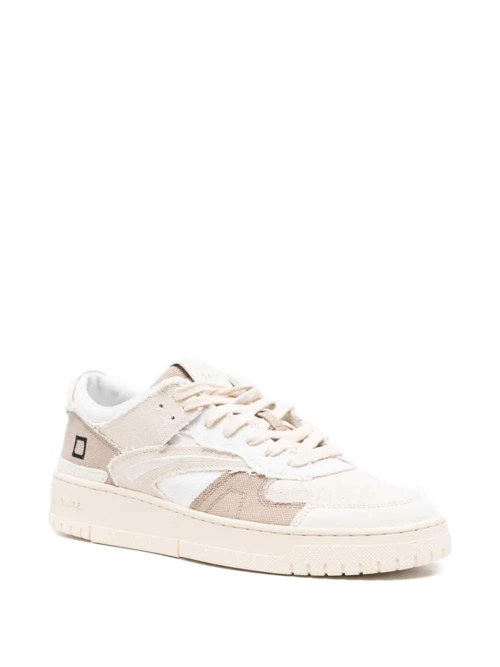 D.A.T.E. Torneo fringed panelled sneakers White