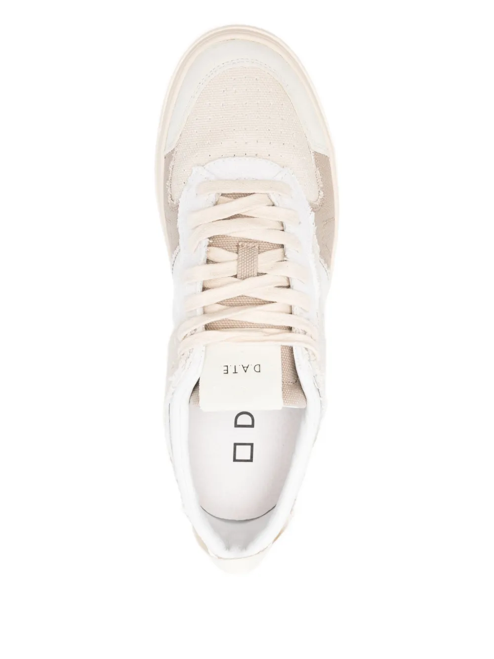 D.A.T.E. Torneo fringed panelled sneakers White