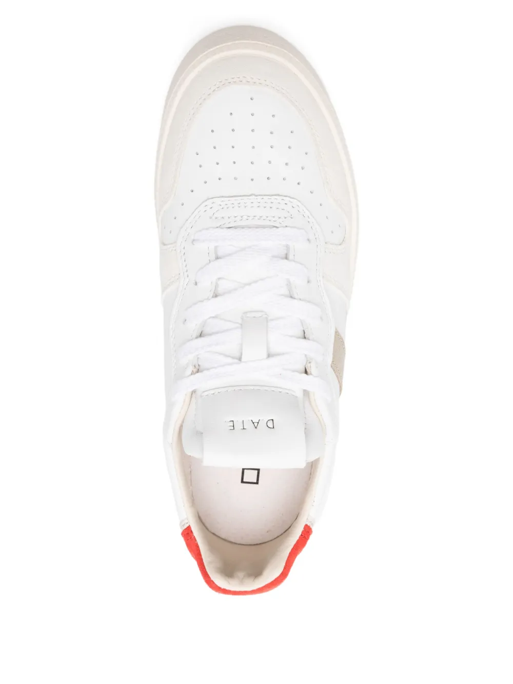 D.A.T.E. Court platform leather sneakers White