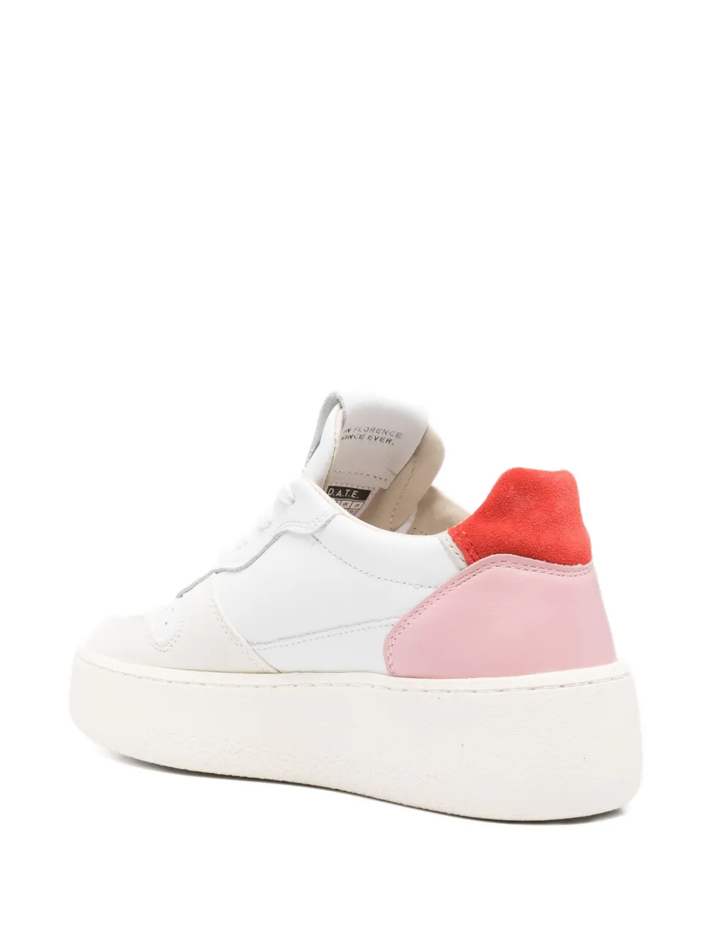 D.A.T.E. Court platform leather sneakers White