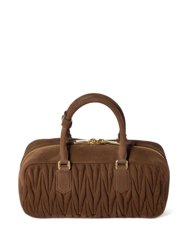 【関税&送料込】Miu Miu Borsa Arcade In Pelle Miu Miu Borsa Tote Arcadie In Pelle | Marrone | FARFETCH IT