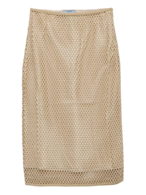 Jupe crayon en mesh - Prada - Modalova