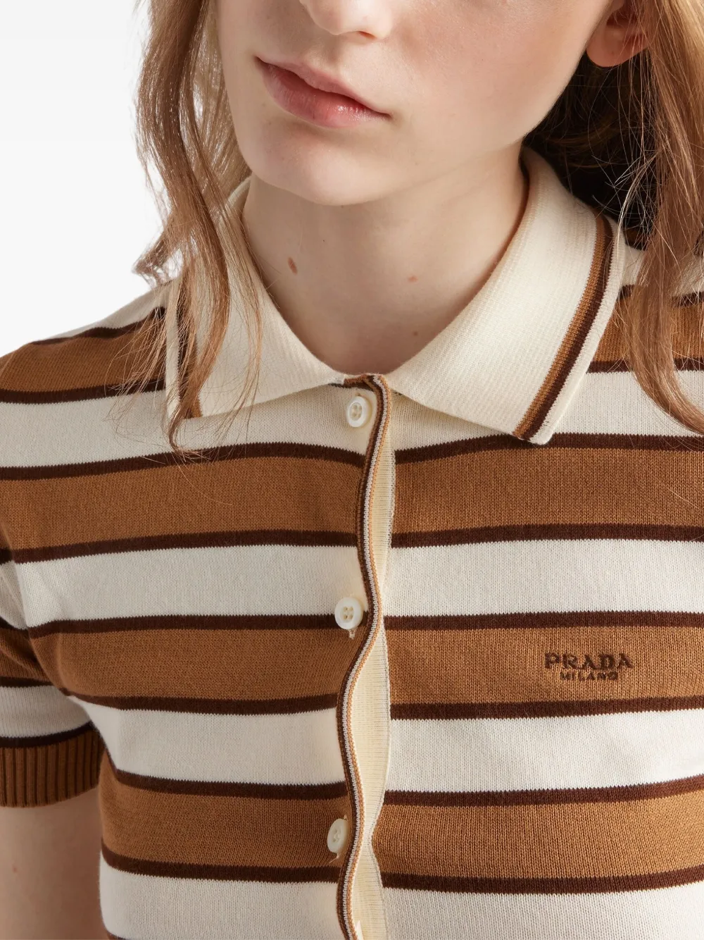 Prada Gebreide polotop Bruin
