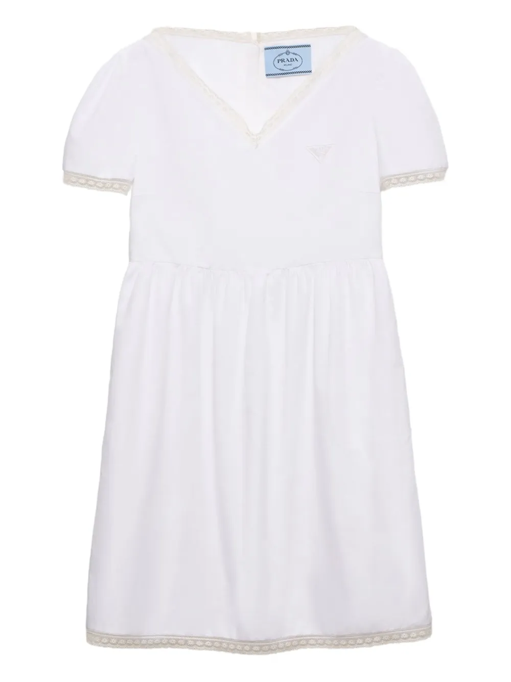 Prada Mini-jurk met kant Wit