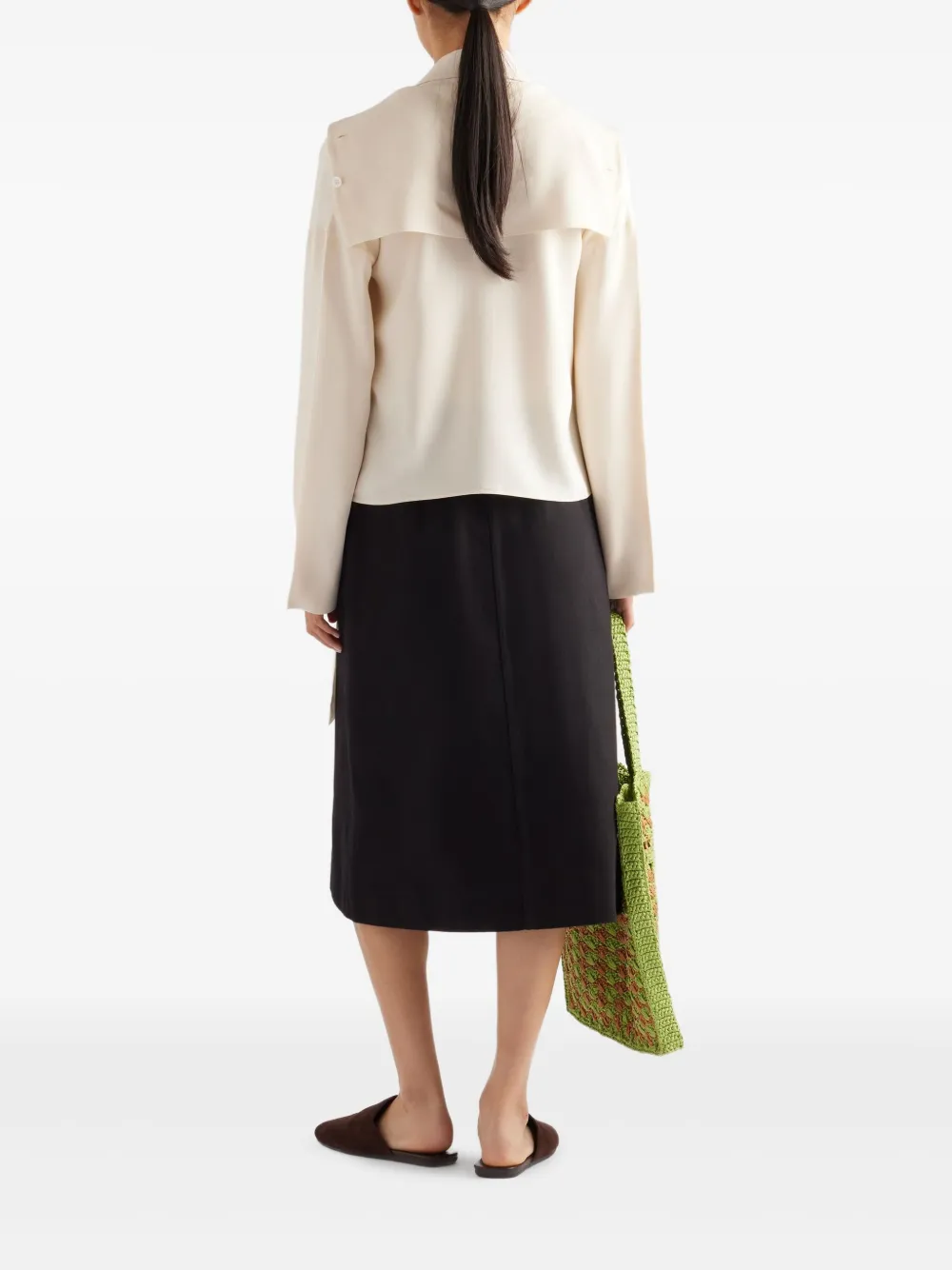 Prada Zijden blouse Beige