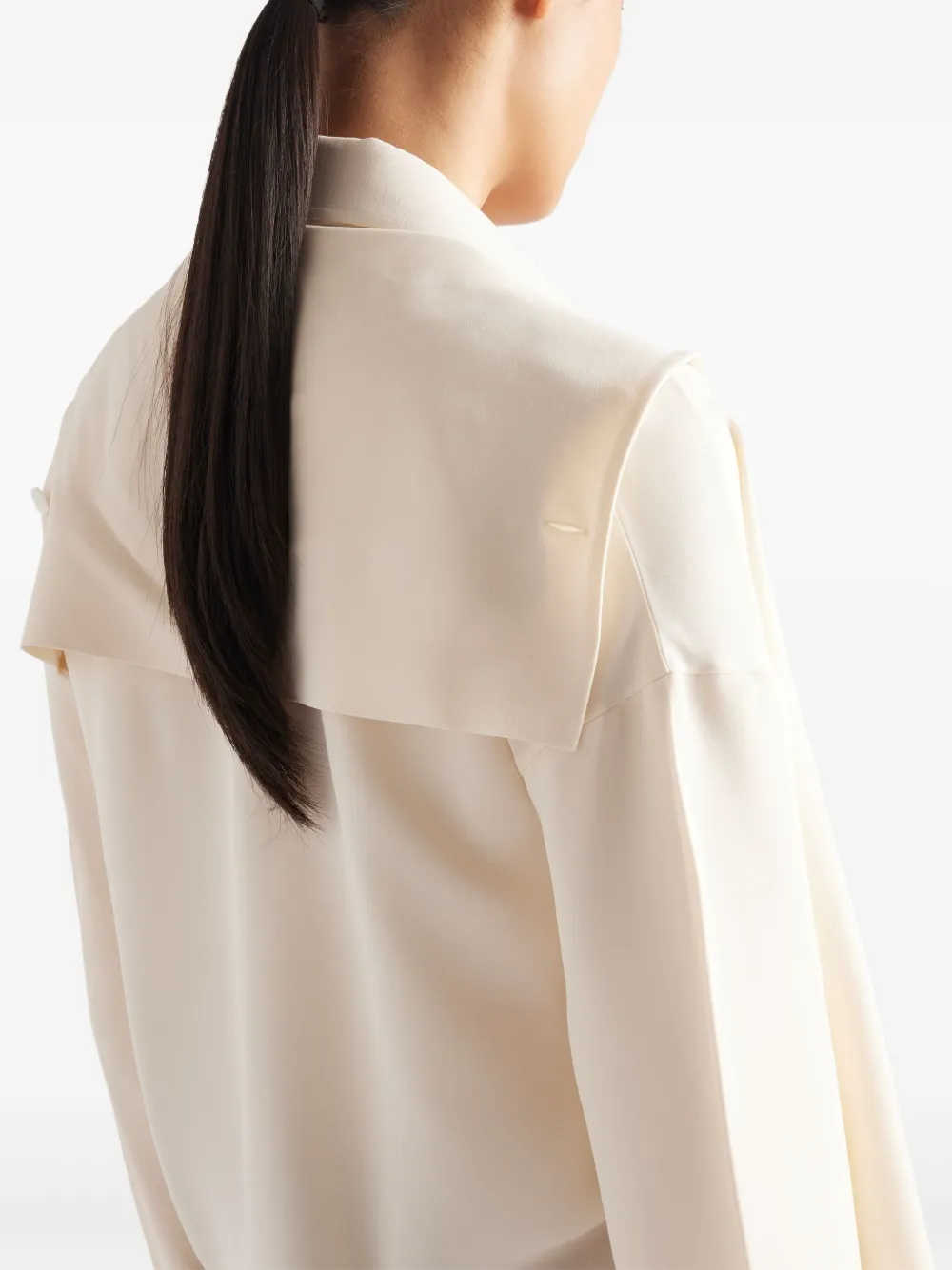 Prada Zijden blouse Beige