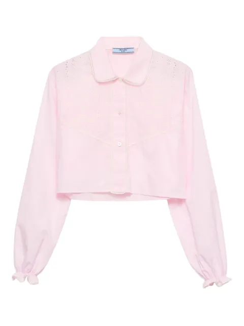 Prada camisa con bordado batiste