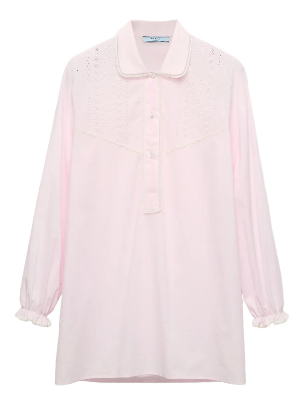 Prada Blouse met borduurwerk Roze
