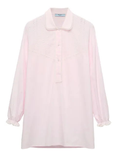Prada Embroidered batiste shirt