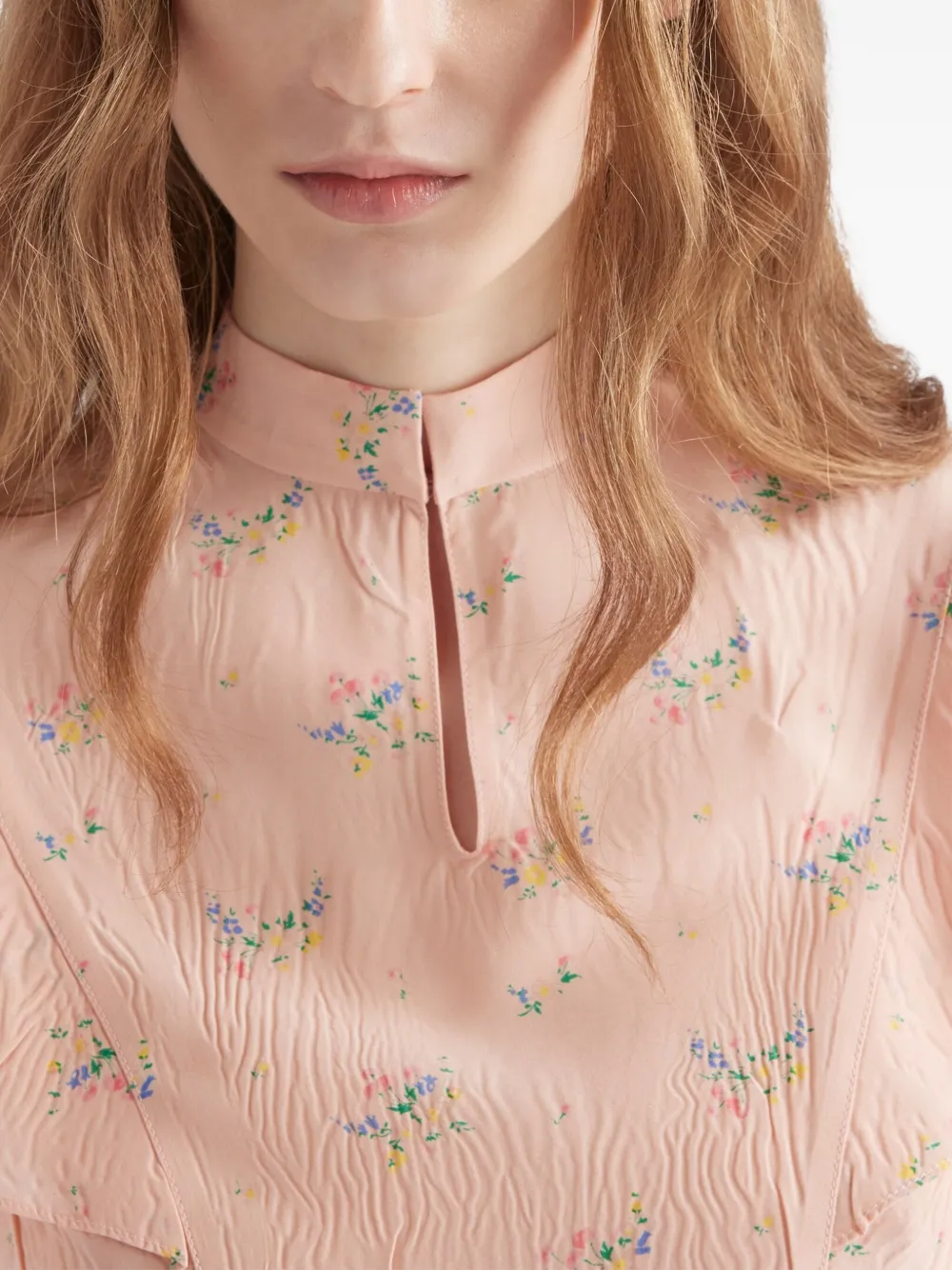 Prada Blouse met bloemenprint Roze