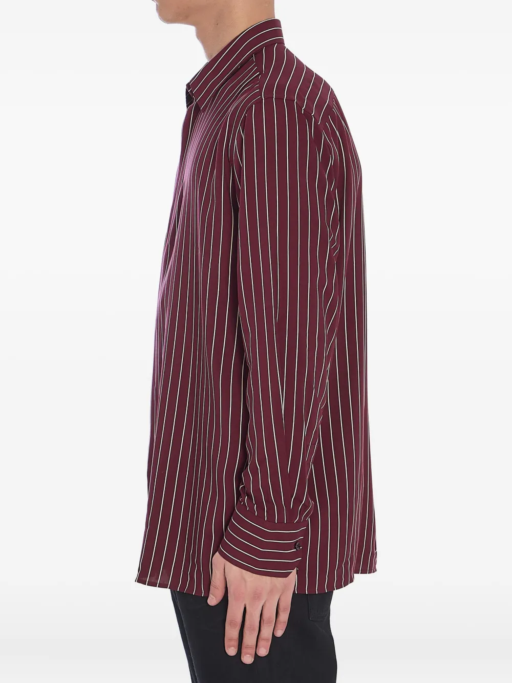 Saint Laurent Gestreept overhemd Rood