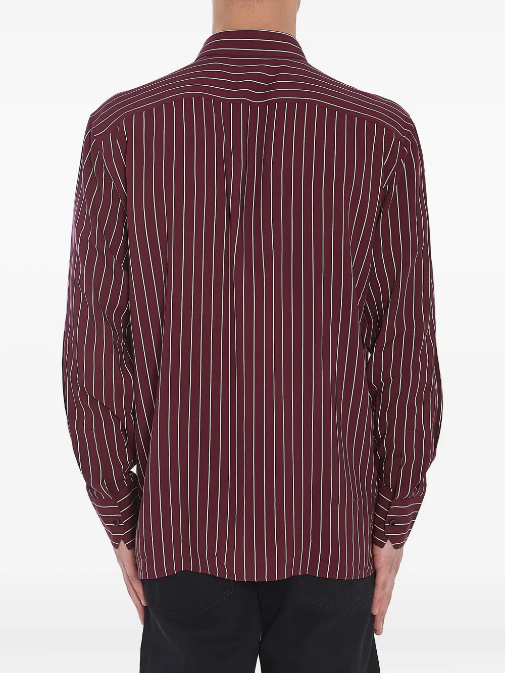 Saint Laurent Gestreept overhemd Rood