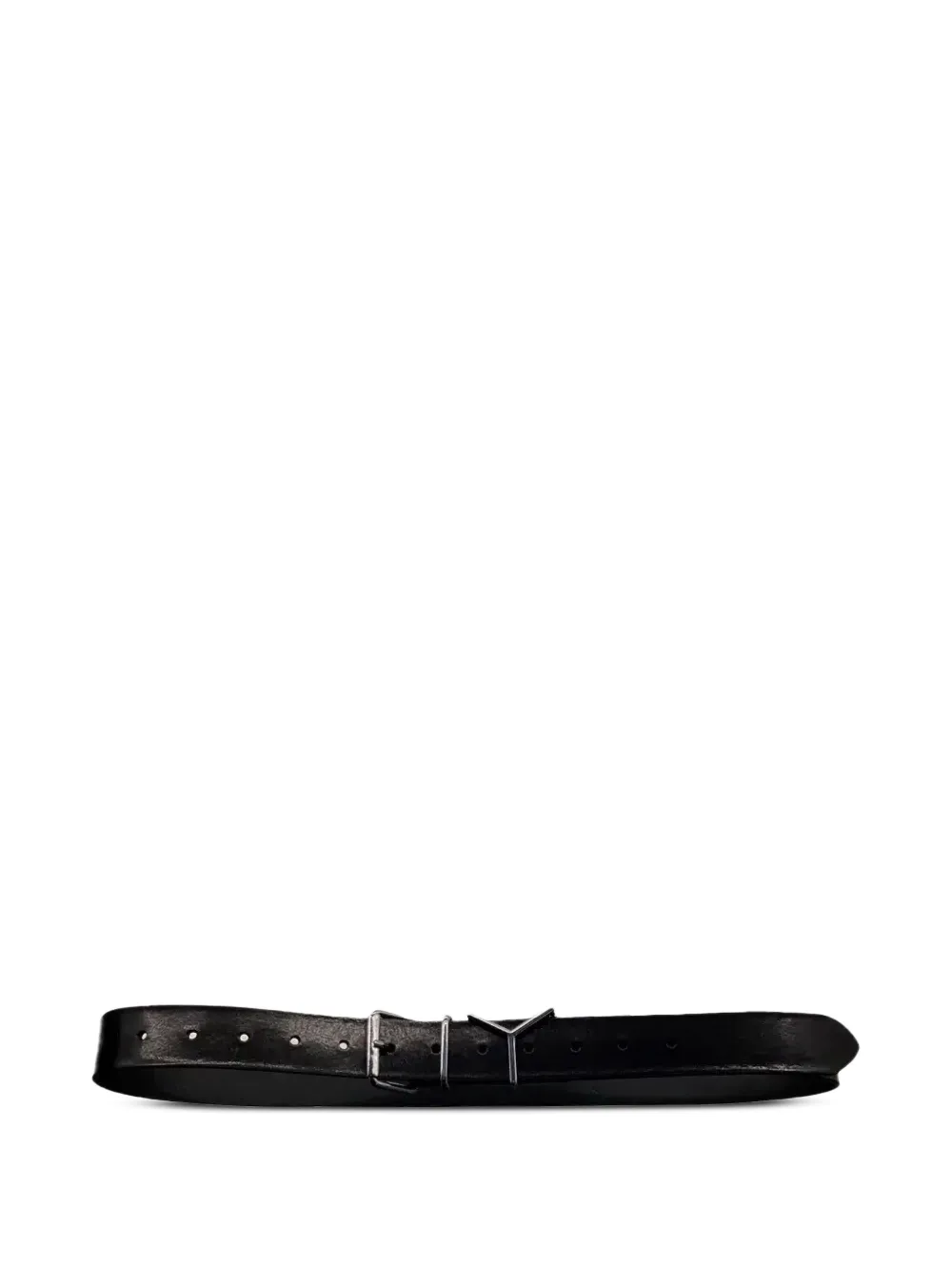 Y/Project Black riem met Y-gesp - Zwart