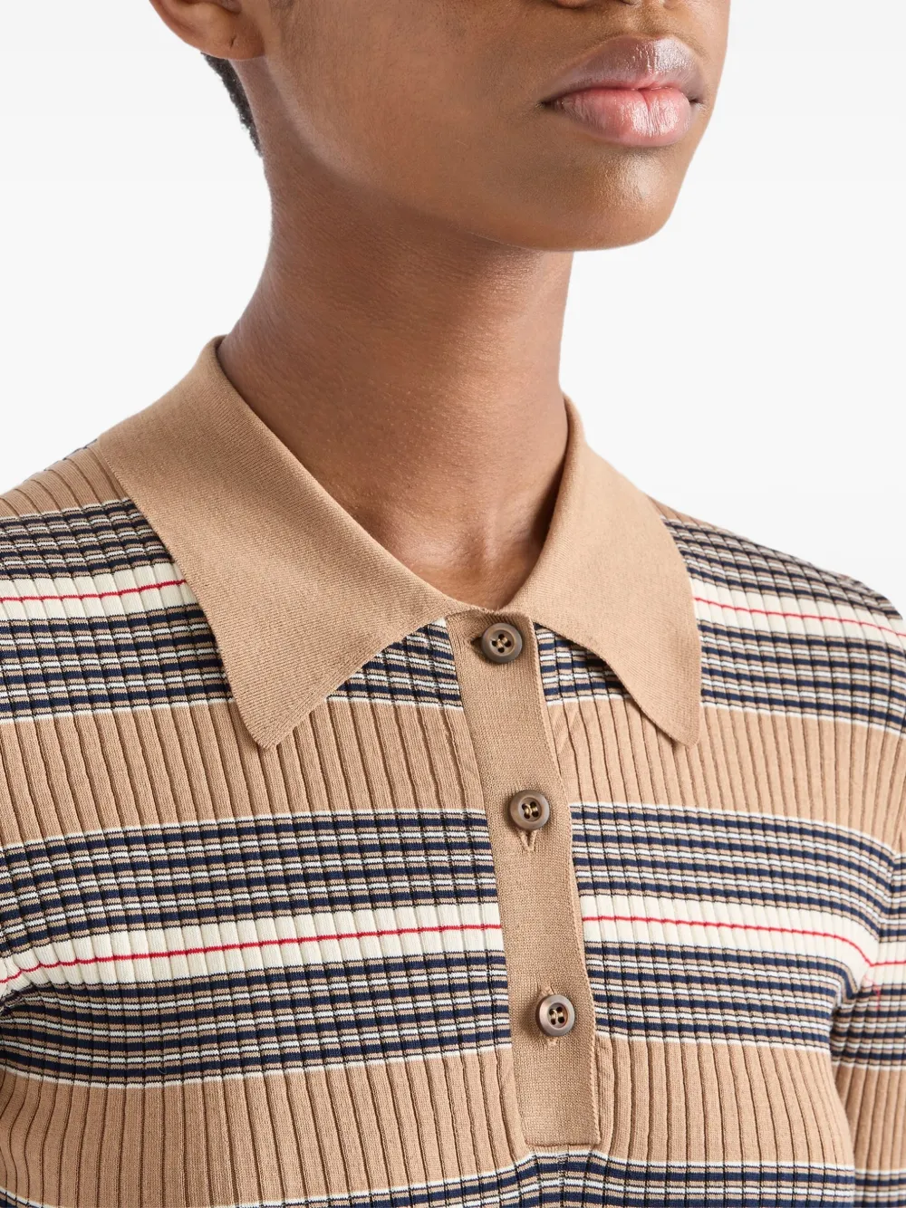 Prada Cotton-blend Polo Sweater