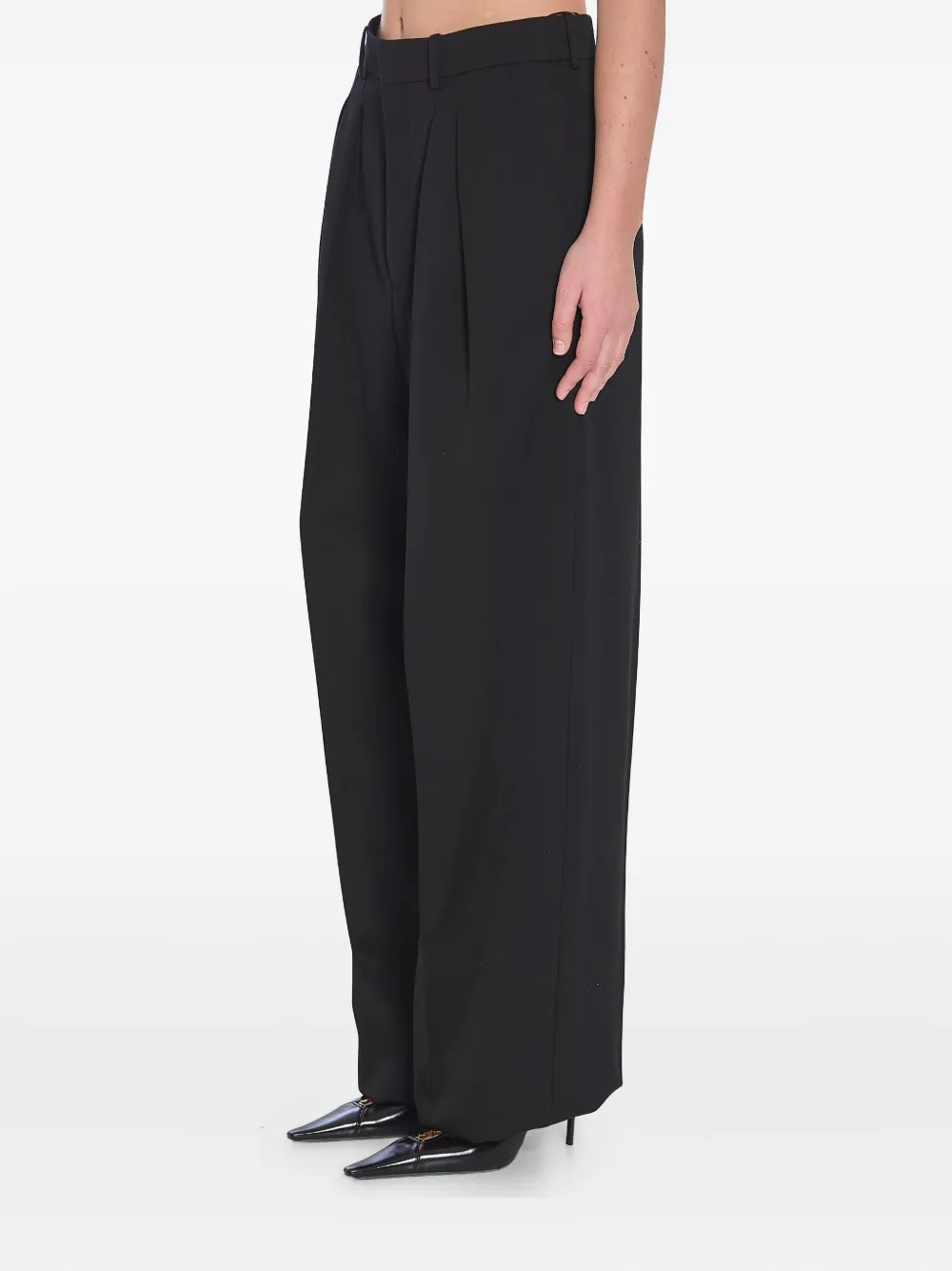 Saint Laurent Wollen pantalon - Zwart