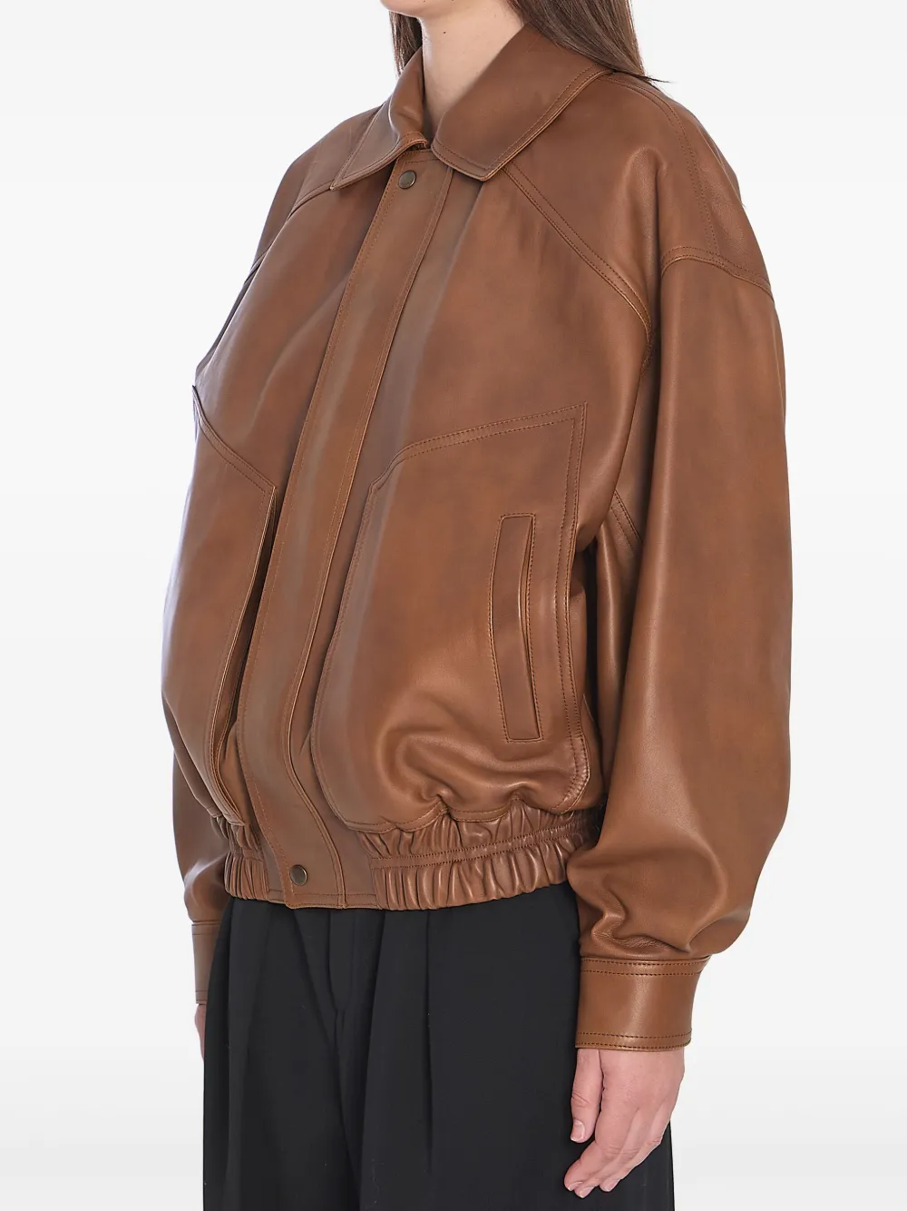 Saint Laurent leather bomber jacket | Varsity Jackets | Image 2