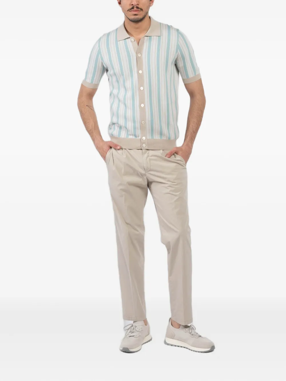 Briglia 1949 Broek met geplooide voorkant - Beige