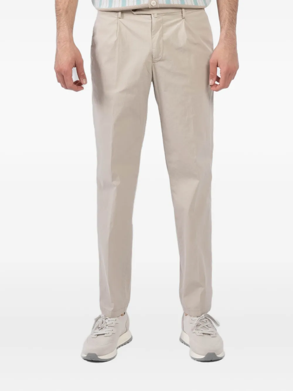 Briglia 1949 Broek met geplooide voorkant Beige
