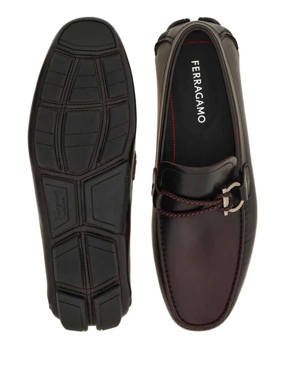 Ferragamo Gancini loafers Red