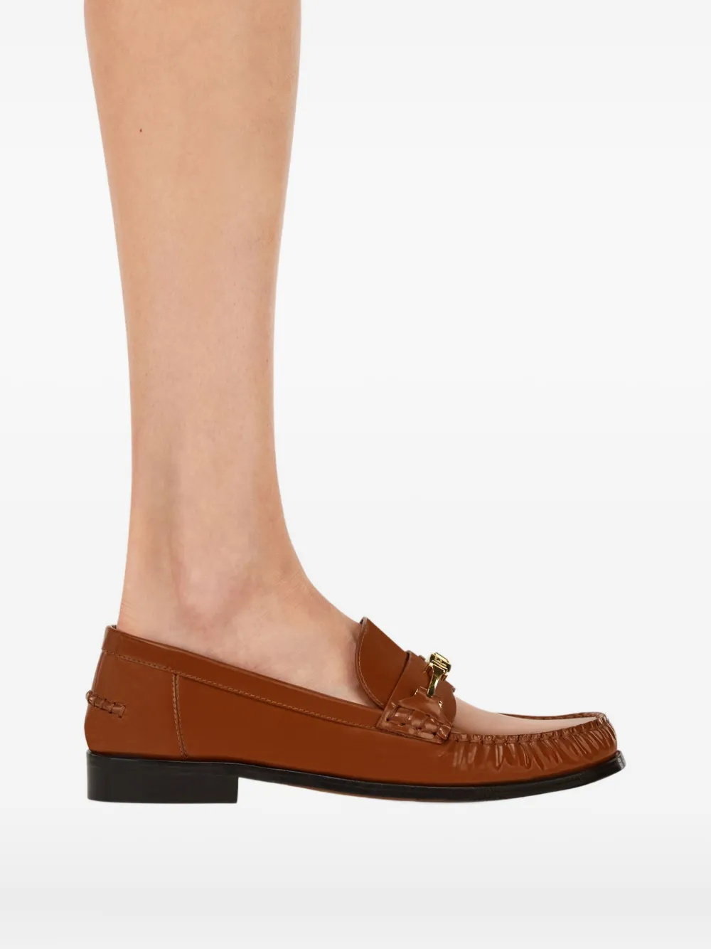 Ferragamo logo-plaque loafers Brown