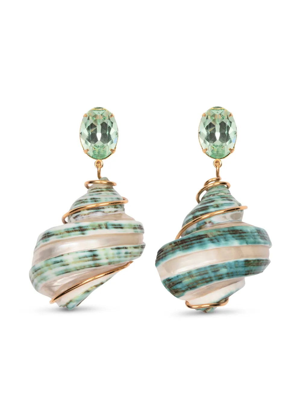 Jennifer Behr Wave ピアス - グリーン Jennifer Behr Wave ピアス - グリーン