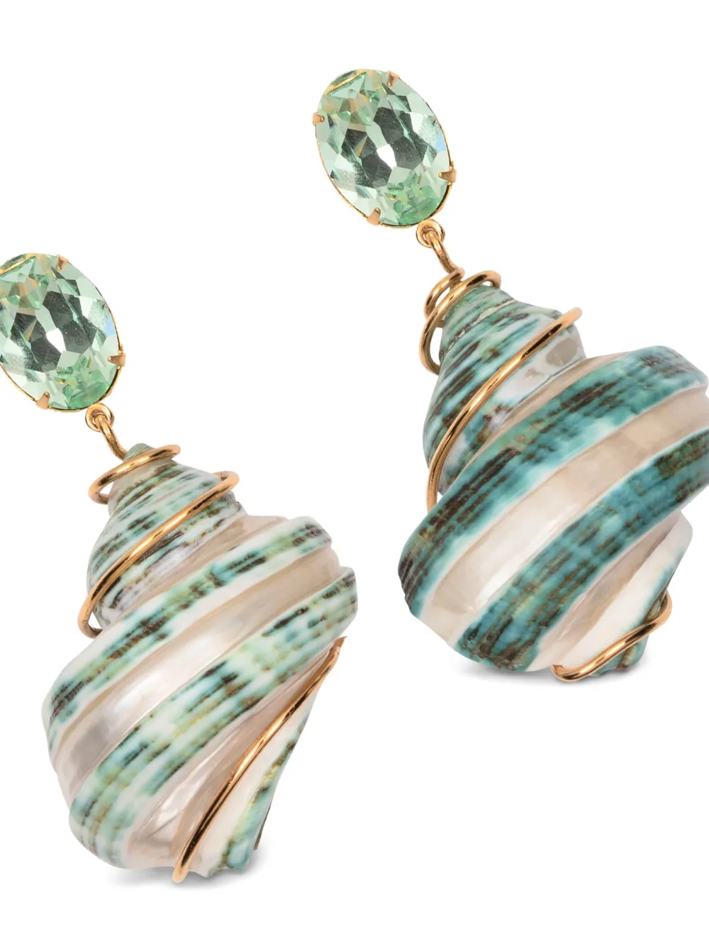  Jennifer Behr Wave Earrings - Green 