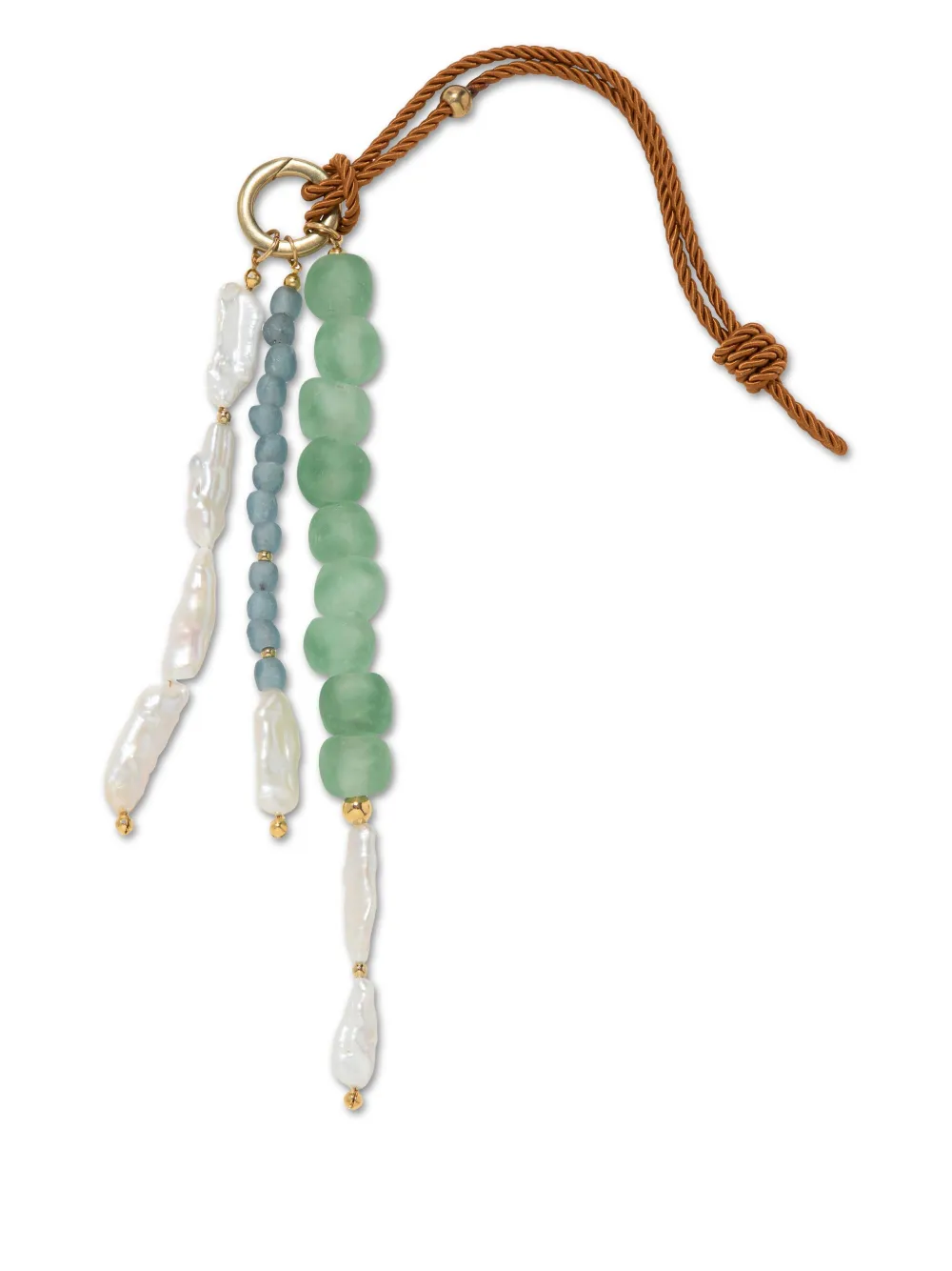 Aegean bead-embellished bag charm