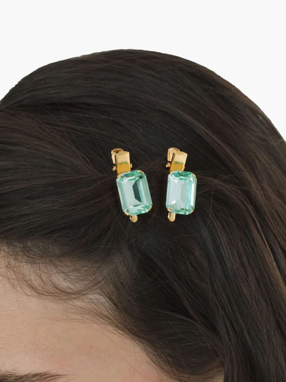Shop Jennifer Behr Kara Hair Clips (set Of Two) In Grün