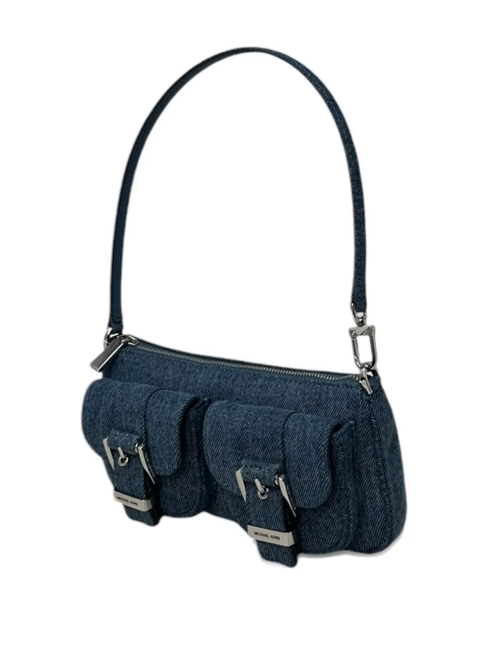 Michael Kors Croissant katoenen schoudertas Blauw