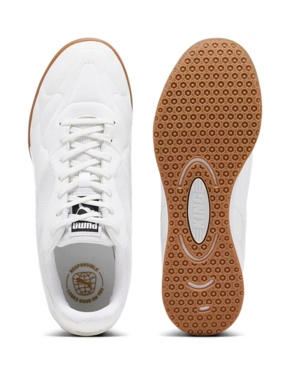 PUMA King Top IT "White Gold" sneakers