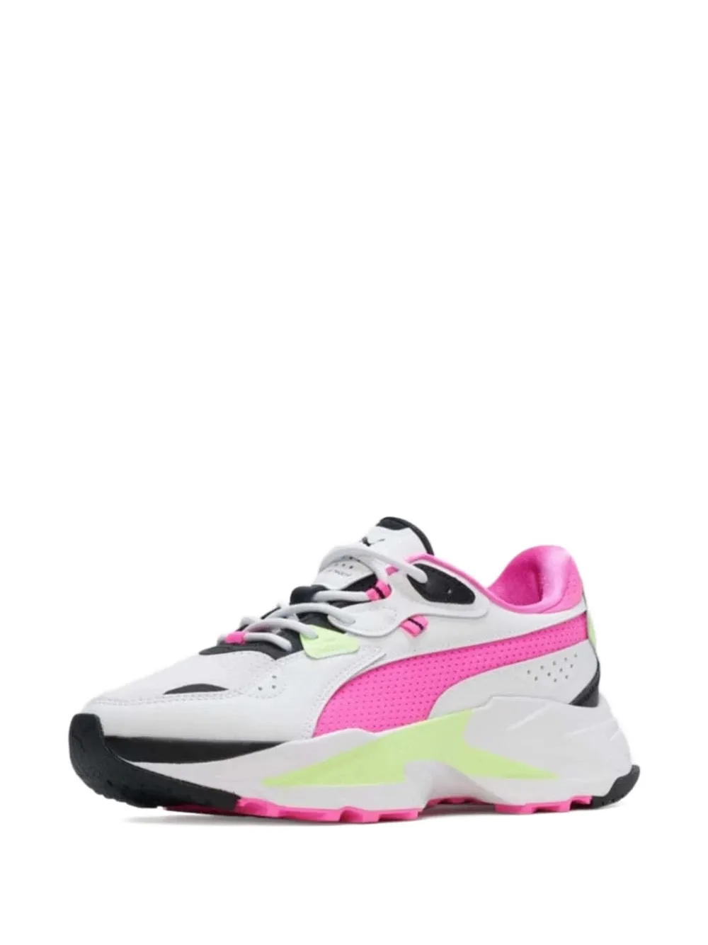 PUMA Orkid Neon "White Luminous Pink Fuzzy Lime" sneakers