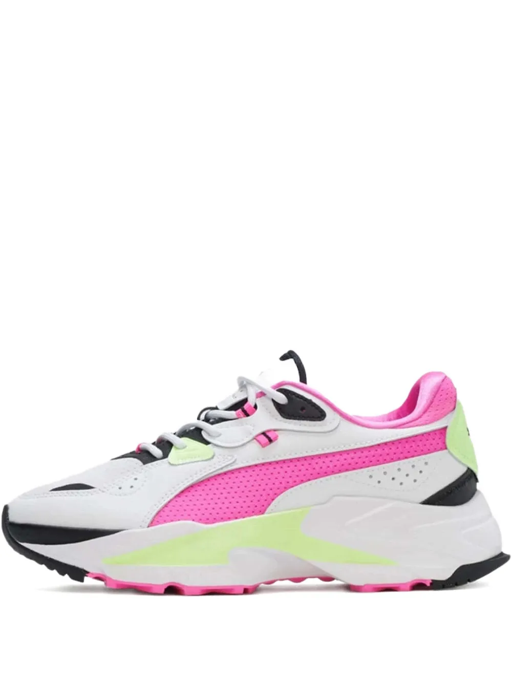 PUMA Orkid Neon "White Luminous Pink Fuzzy Lime" sneakers