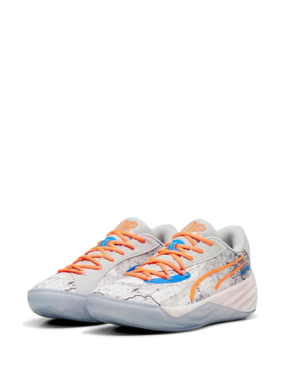PUMA x RJ Barrett All-Pro Nitro "Light Grey Ultra Orange" sneakers Beige