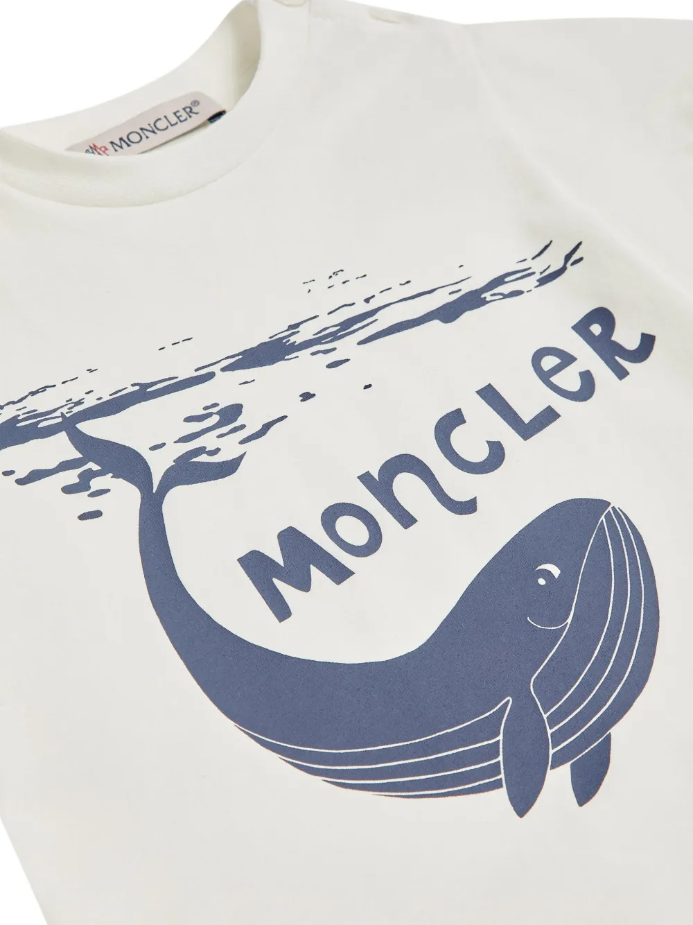 Moncler Enfant Romper met walvisprint Wit