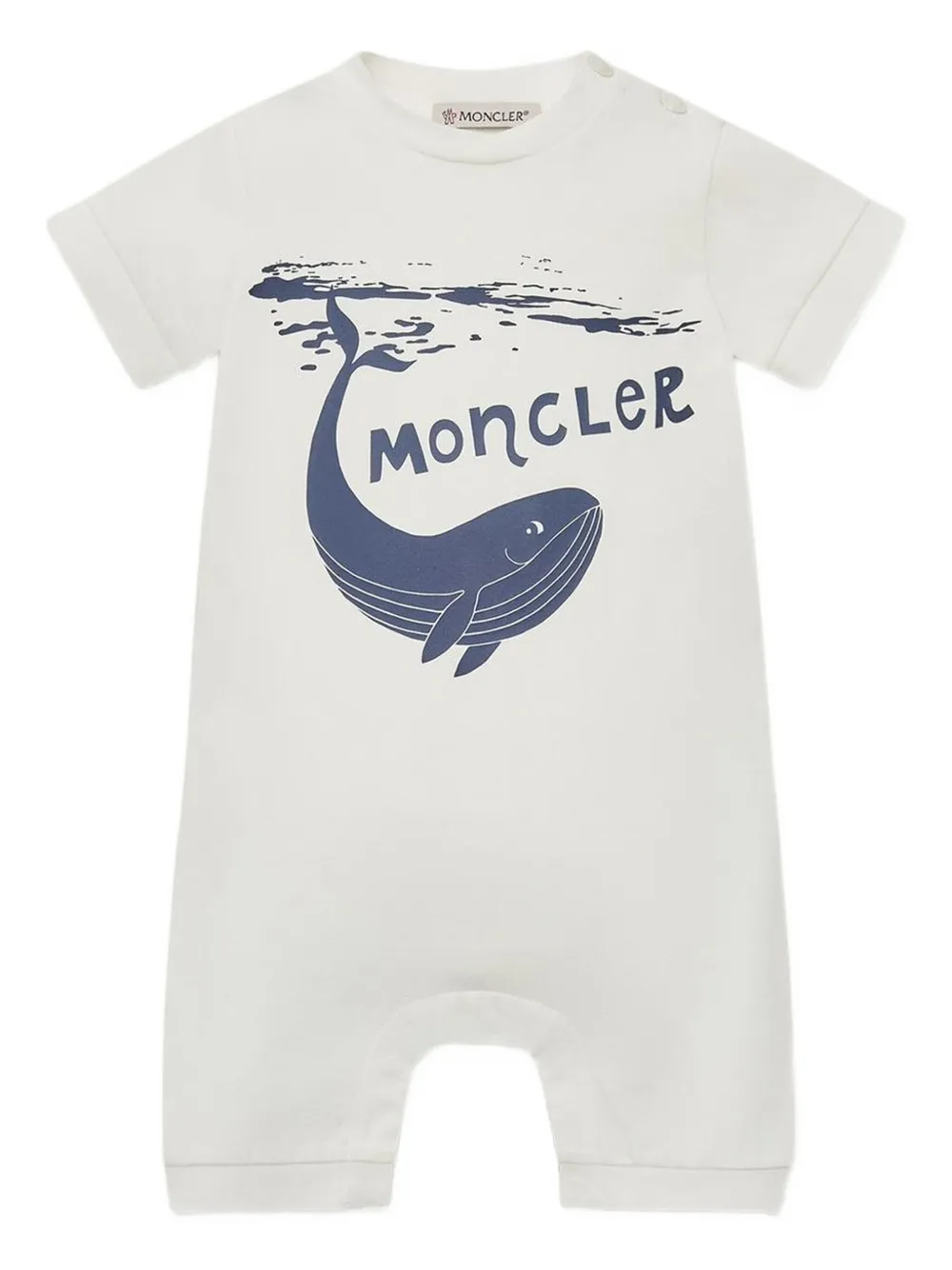 Moncler Enfant プリント ロンパース - ホワイト Moncler Enfant プリント ロンパース - ホワイト